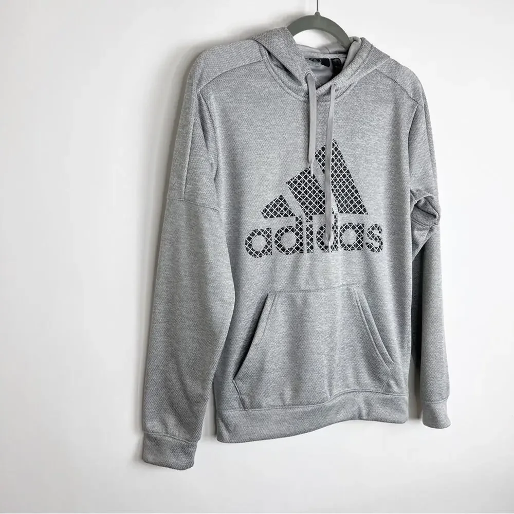 Adidas Men’s Climawarm Hoodie Sweatshirt Small Gray